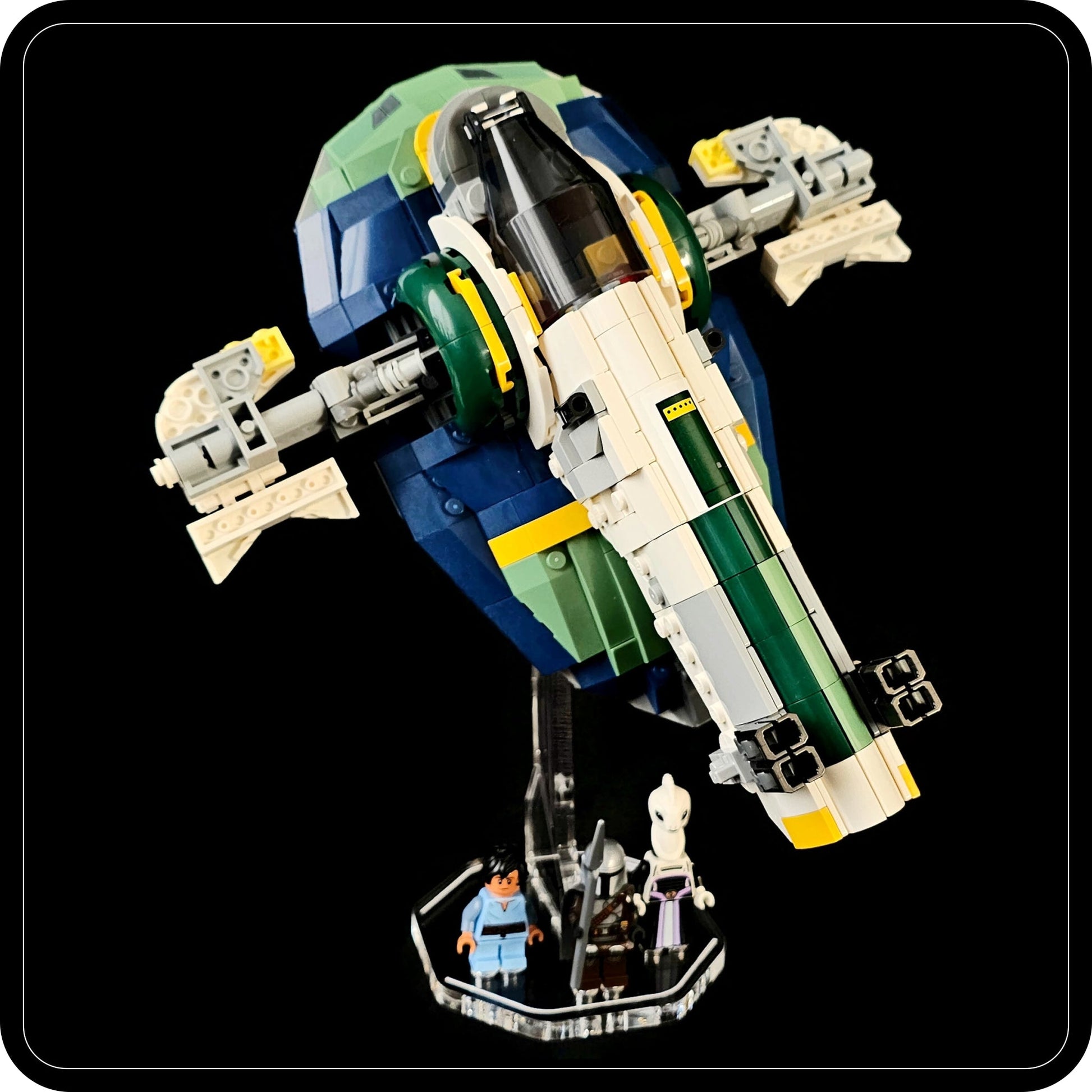 Display stand angled for Lego 75433 Jango Fett's Starship - stand only (A1120)-2