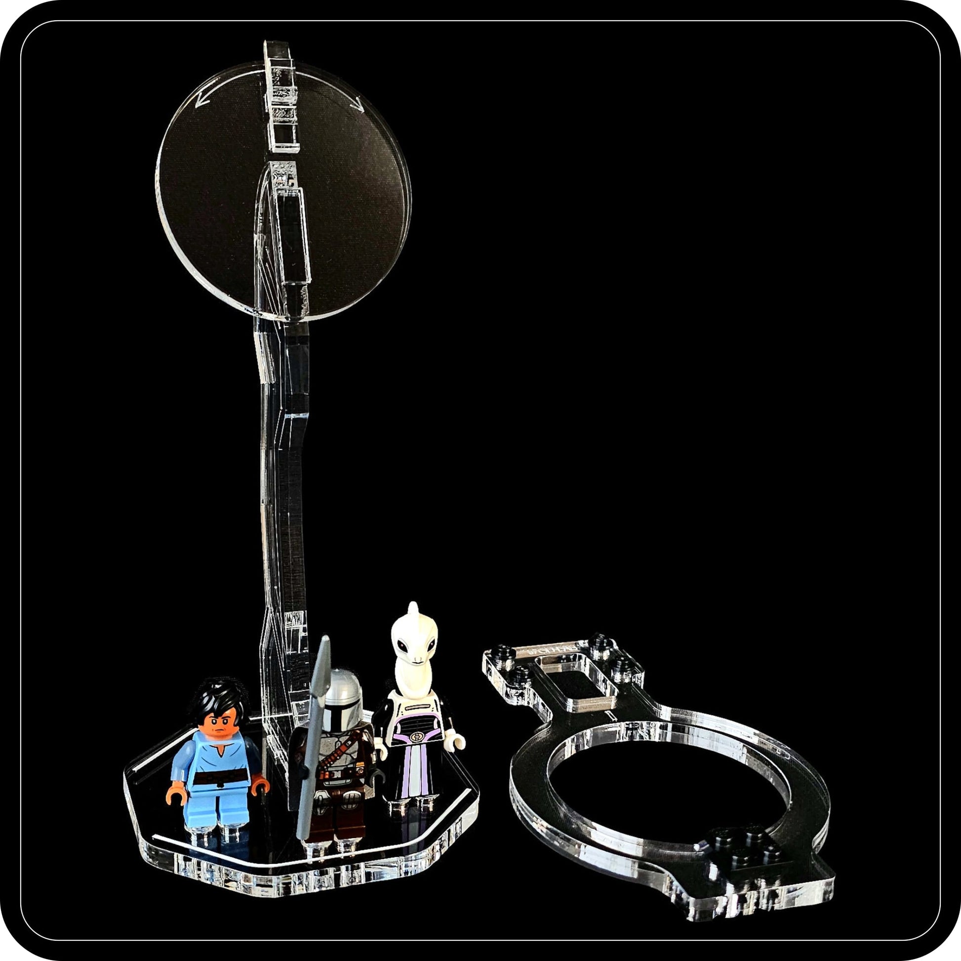 Display stand angled for Lego 75433 Jango Fett's Starship - stand only (A1120)-4