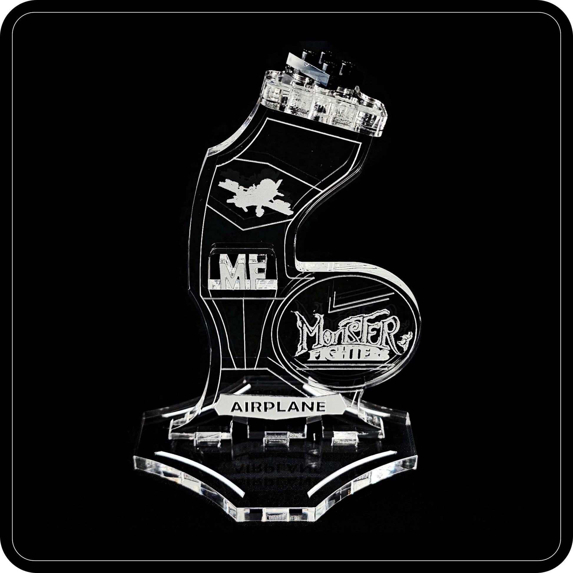 Display stand angled for Lego 9467 Airplane from The Ghost Train (A1123)-1