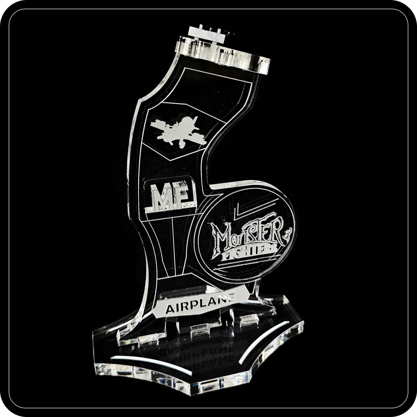 Display stand angled for Lego 9467 Airplane from The Ghost Train (A1123)-2