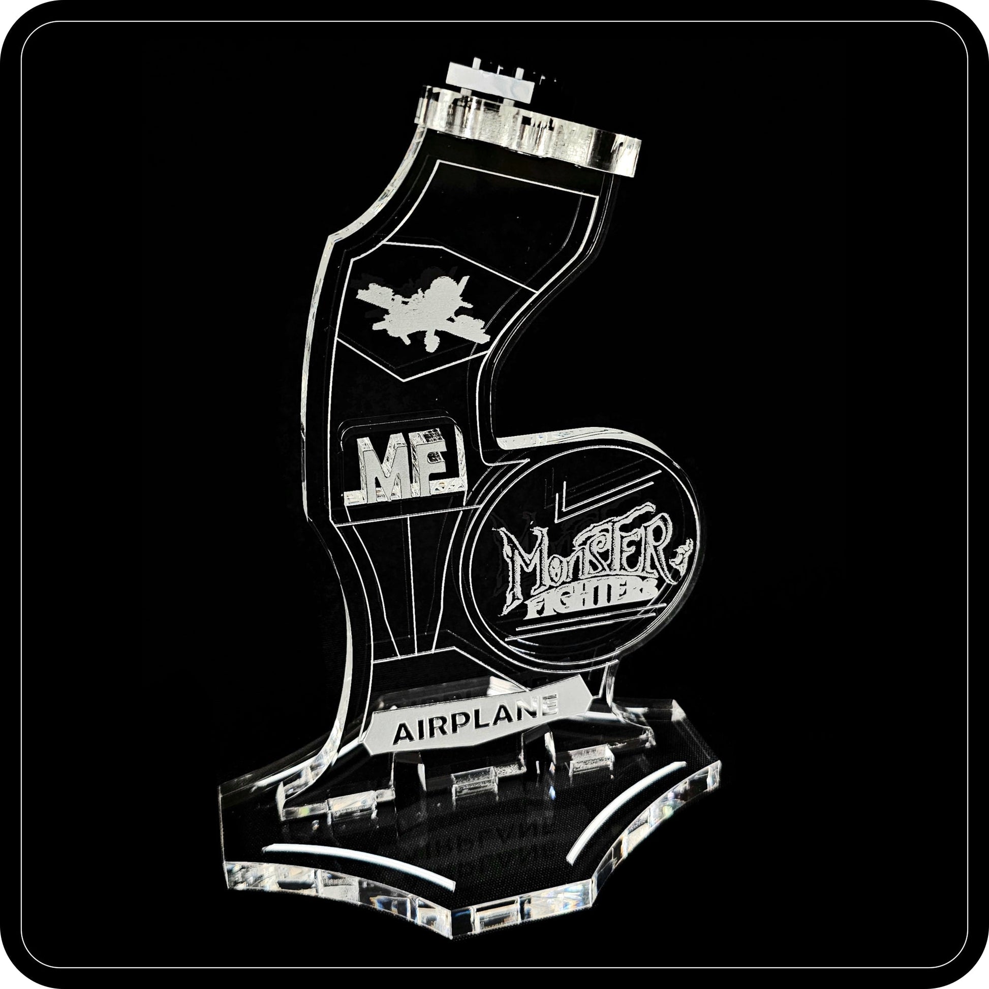 Display stand angled for Lego 9467 Airplane from The Ghost Train (A1123)-2