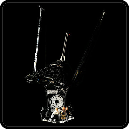 Display stand angled for Lego - 75156 Krennic's Imperial Shuttle + minifigures slots (A1124)-1