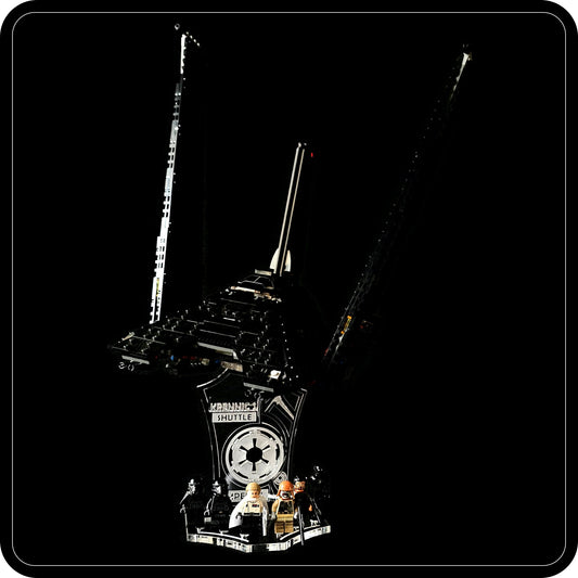 Display stand angled for Lego - 75156 Krennic's Imperial Shuttle + minifigures slots (A1124)-1