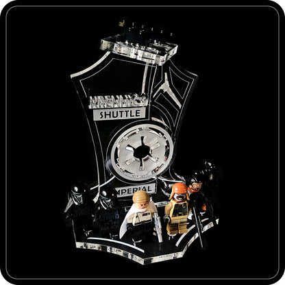 Display stand angled for Lego - 75156 Krennic's Imperial Shuttle + minifigures slots (A1124)-6