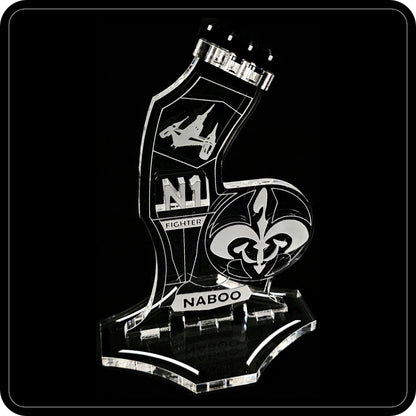 Display stand angled for Lego 75092-7877-7660-7141 Naboo Starfighter (A1125)-3