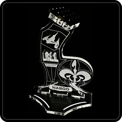 Display stand angled for Lego 75092-7877-7660-7141 Naboo Starfighter (A1125)-6