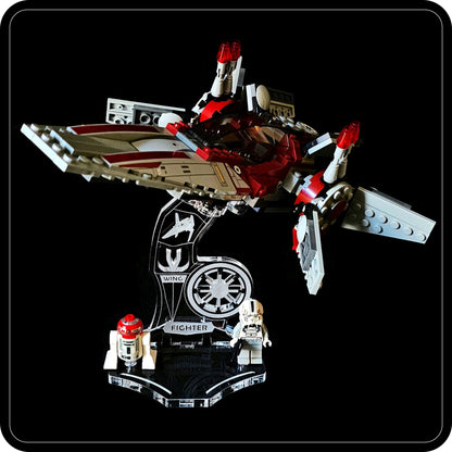 Display stand angled for Lego 75039-6205 V-Wing Starfighter (A1126)-2