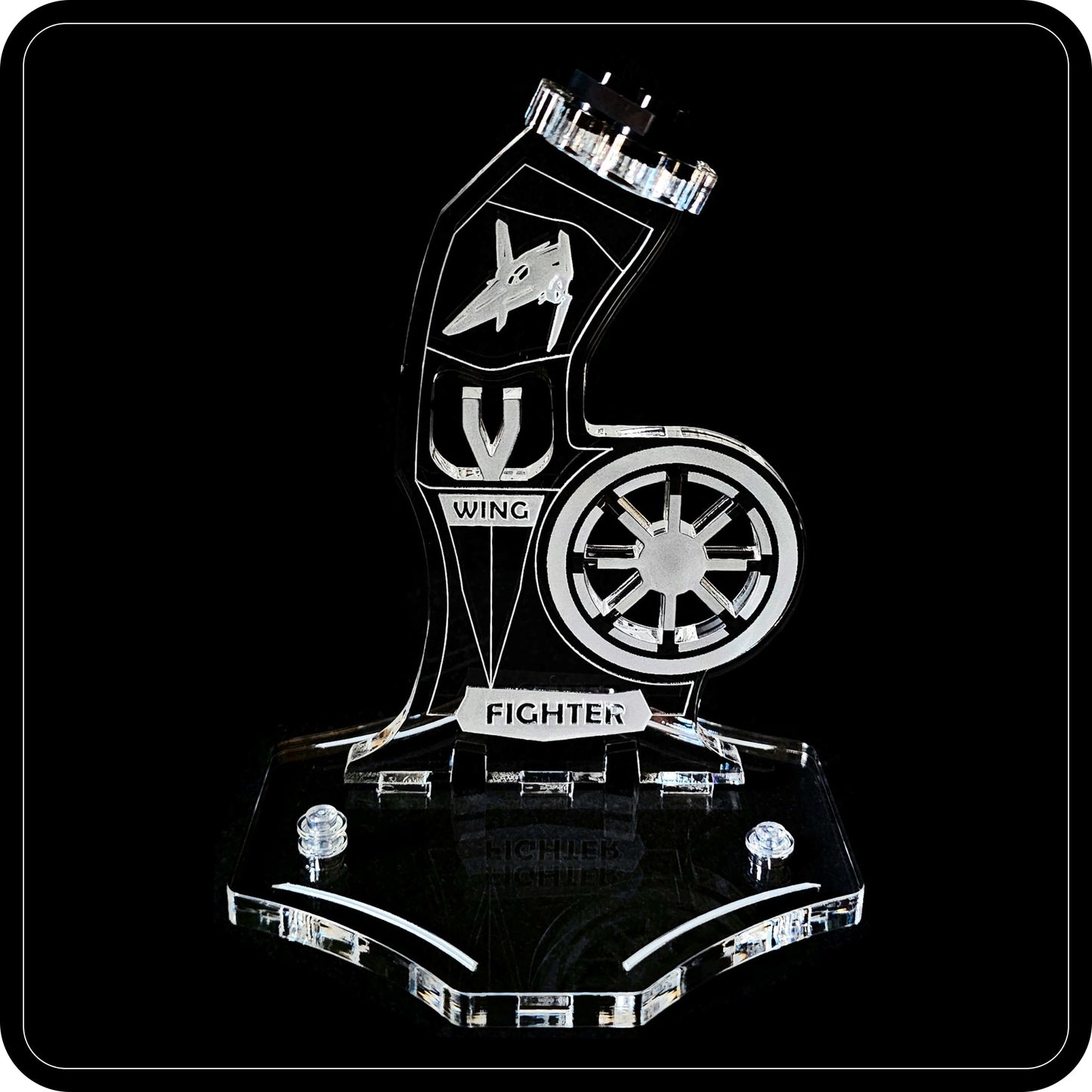 Display stand angled for Lego 75039-6205 V-Wing Starfighter (A1126)-3