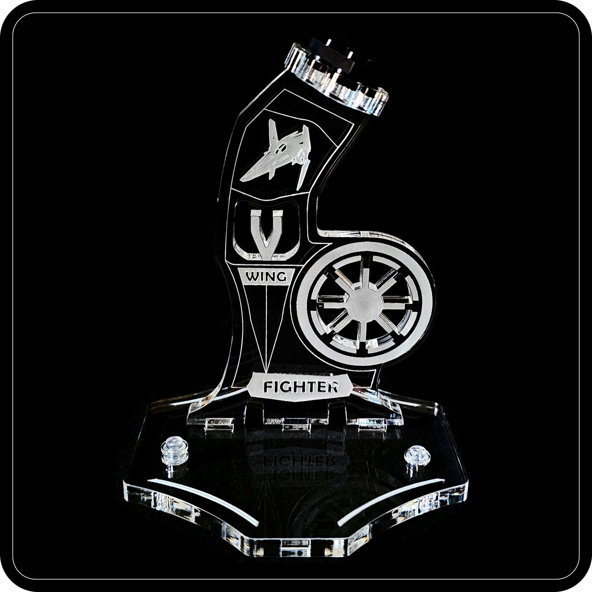 Display stand angled for Lego 75039-6205 V-Wing Starfighter (A1126)-3