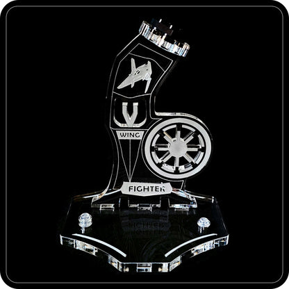 Display stand angled for Lego 75039-6205 V-Wing Starfighter (A1126)-3