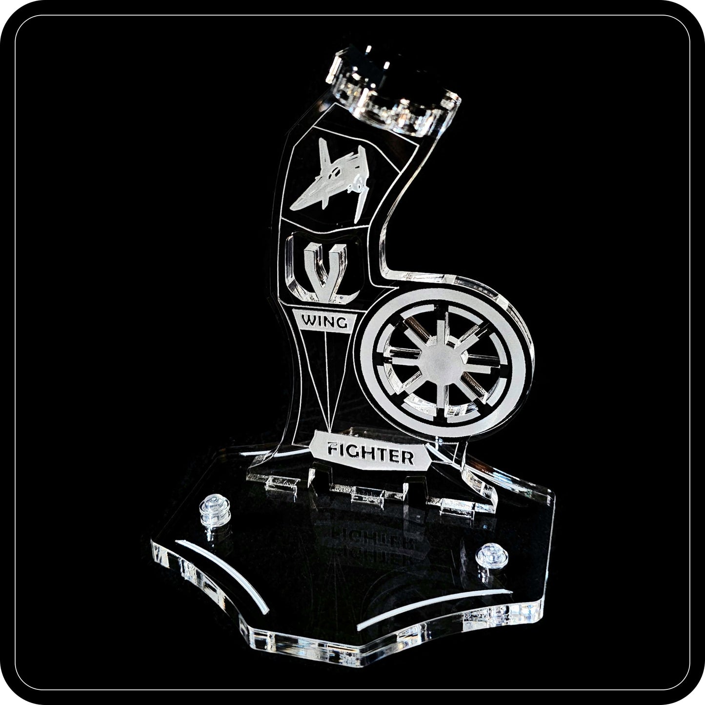 Display stand angled for Lego 75039-6205 V-Wing Starfighter (A1126)-4