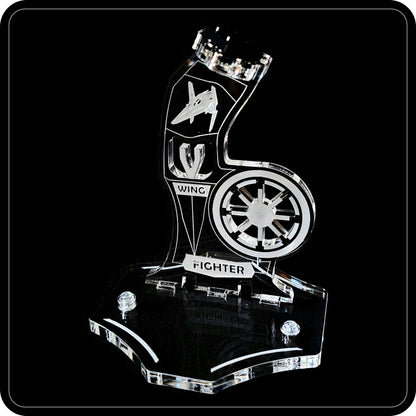 Display stand angled for Lego 75039-6205 V-Wing Starfighter (A1126)-4