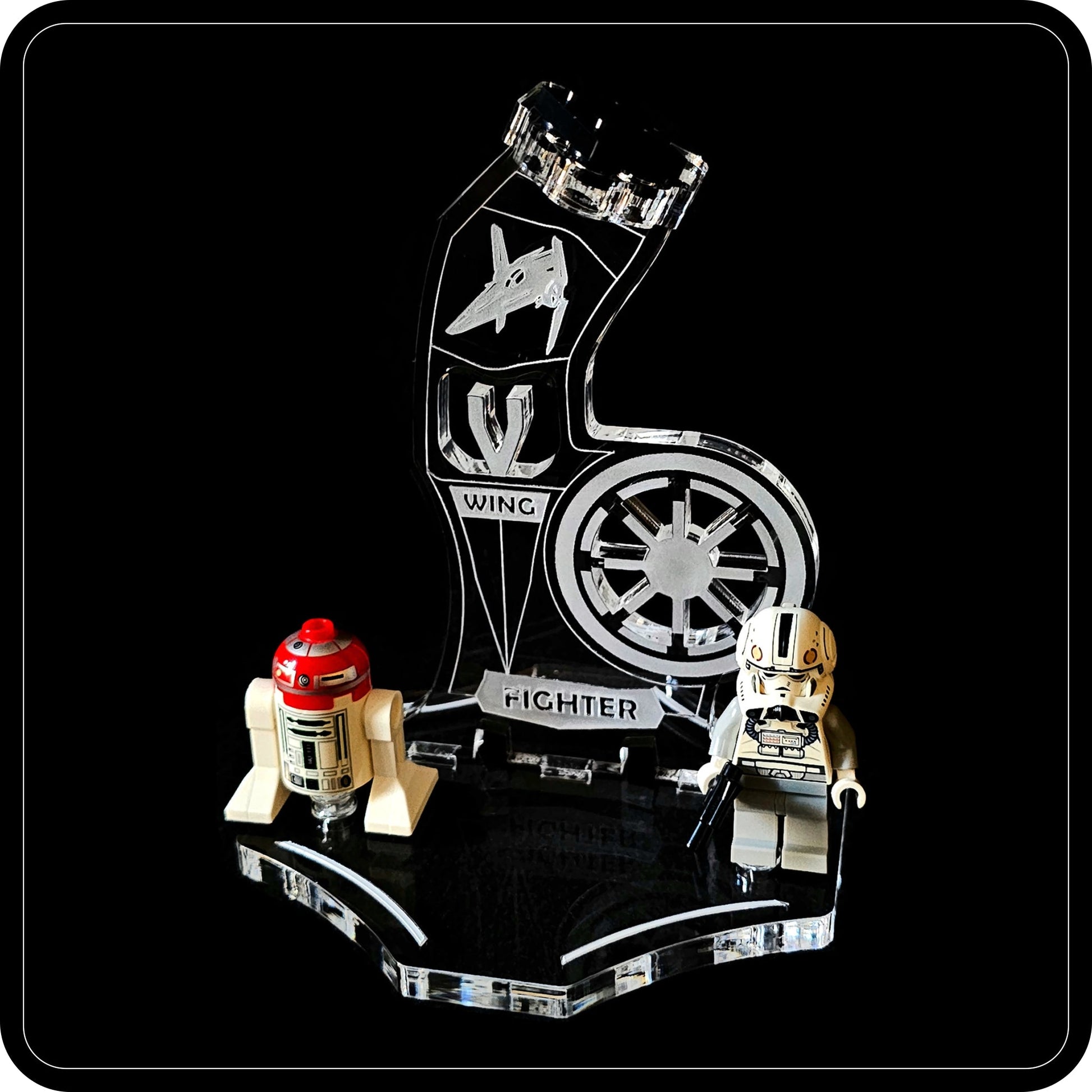 Display stand angled for Lego 75039-6205 V-Wing Starfighter (A1126)-7