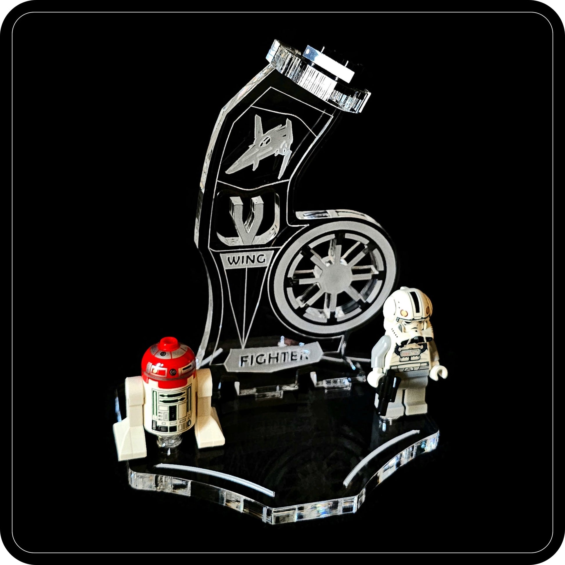 Display stand angled for Lego 75039-6205 V-Wing Starfighter (A1126)-8