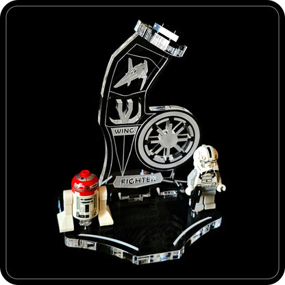 Display stand angled for Lego 75039-6205 V-Wing Starfighter (A1126)-8