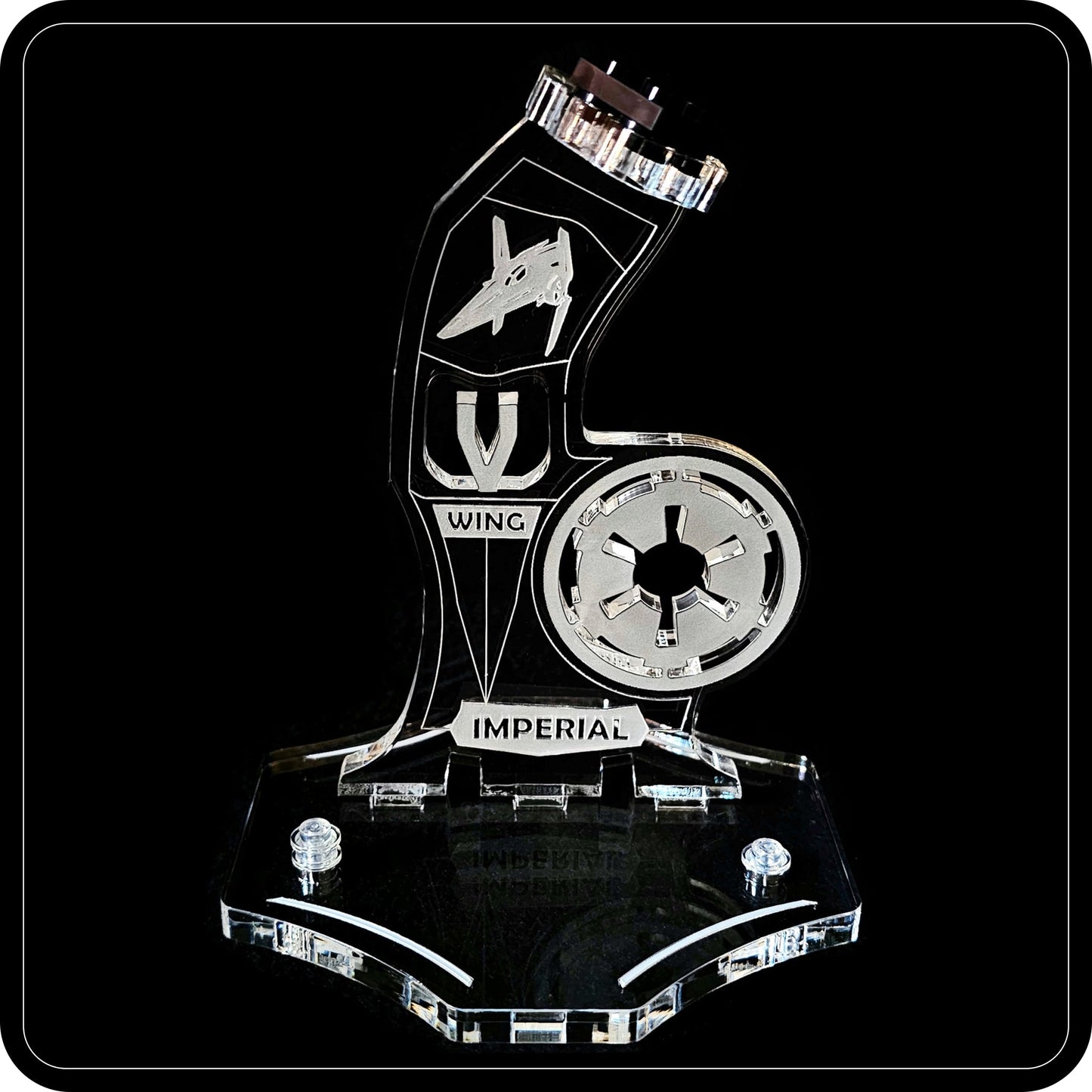 Display stand angled for Lego 7915 Imperial V-wing Starfighter (A1127)-3