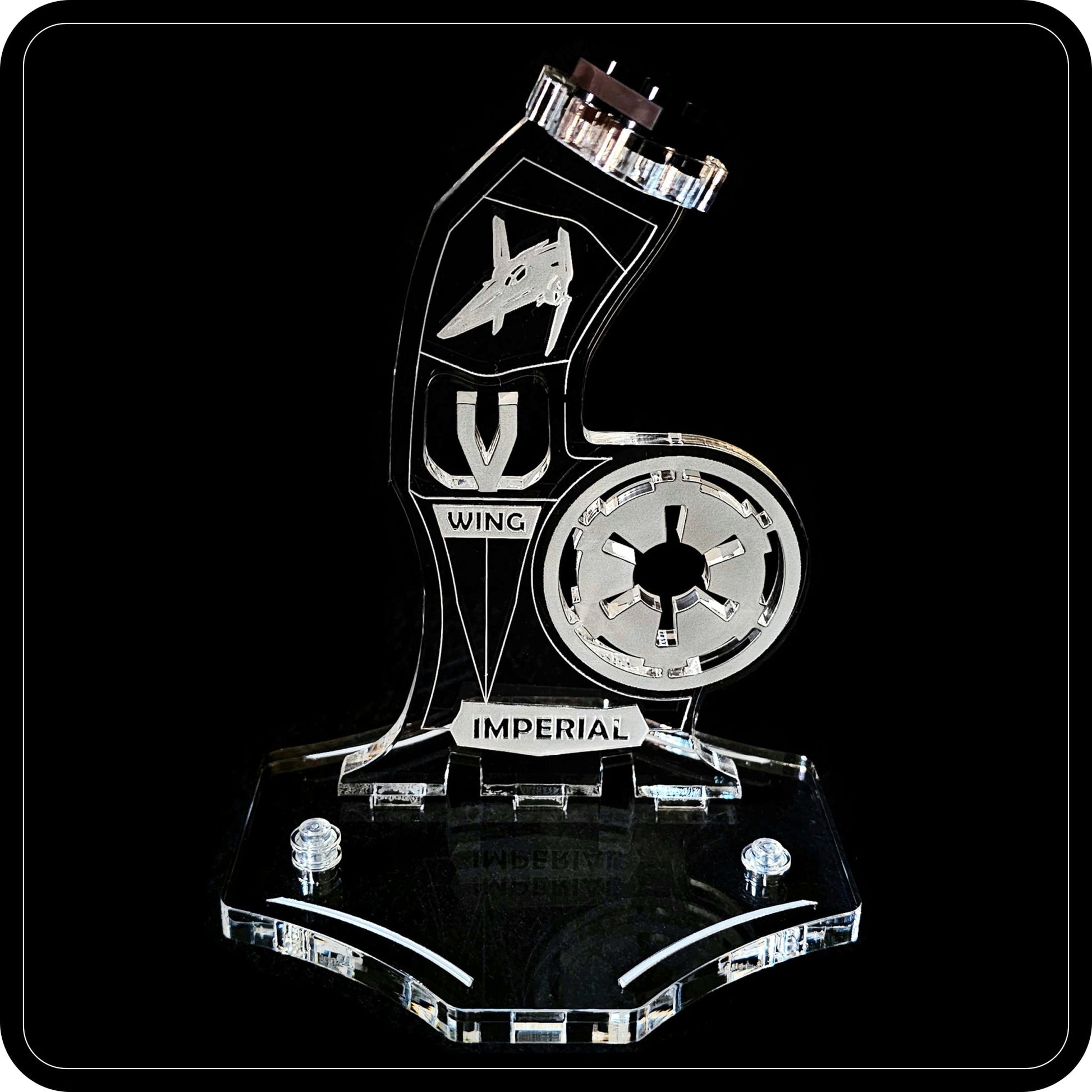 Display stand angled for Lego 7915 Imperial V-wing Starfighter (A1127)-3