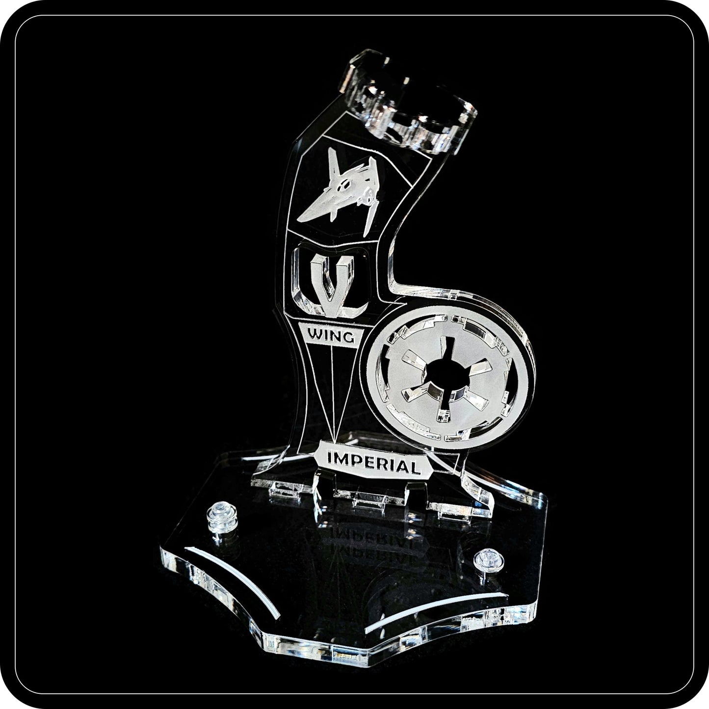 Display stand angled for Lego 7915 Imperial V-wing Starfighter (A1127)-4