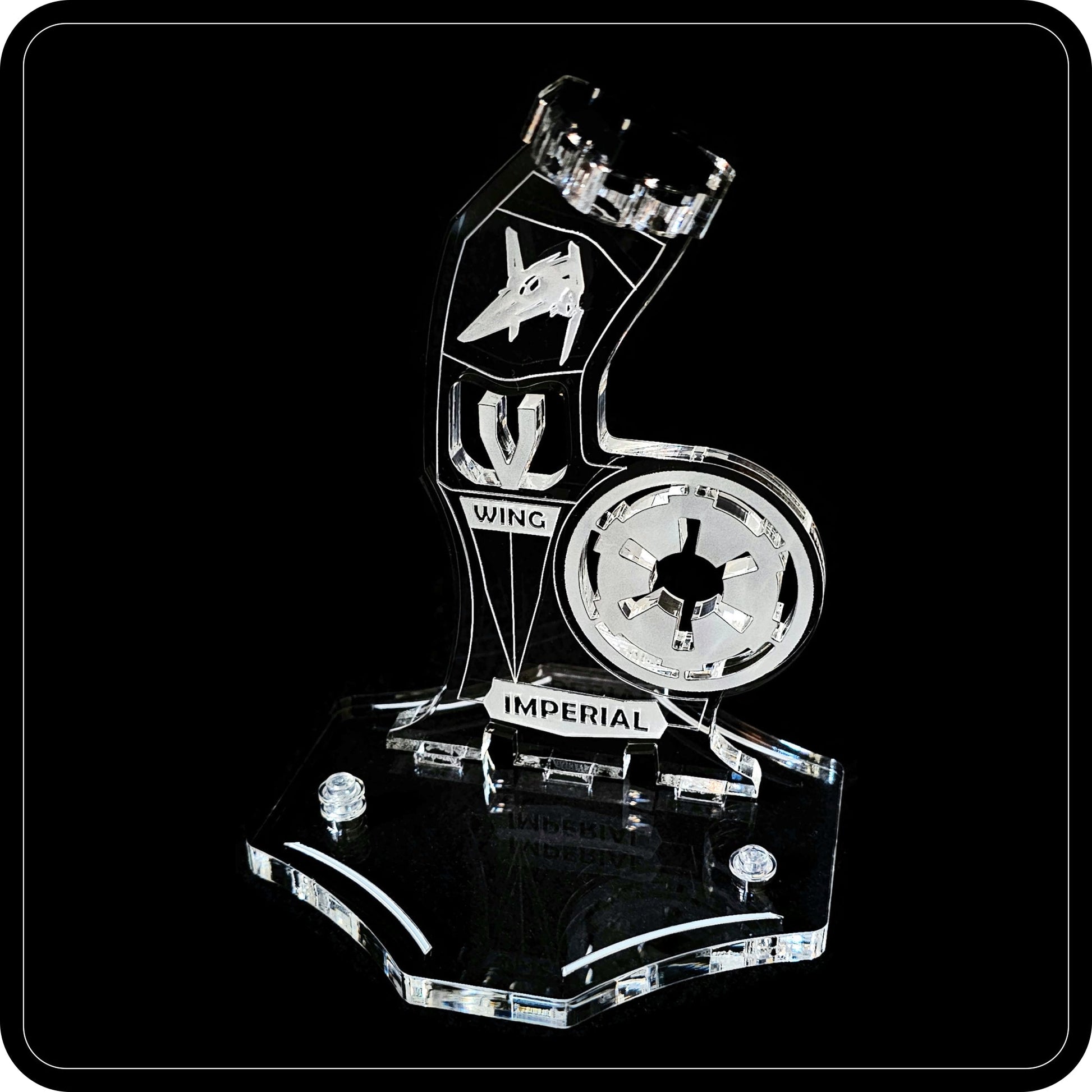 Display stand angled for Lego 7915 Imperial V-wing Starfighter (A1127)-4