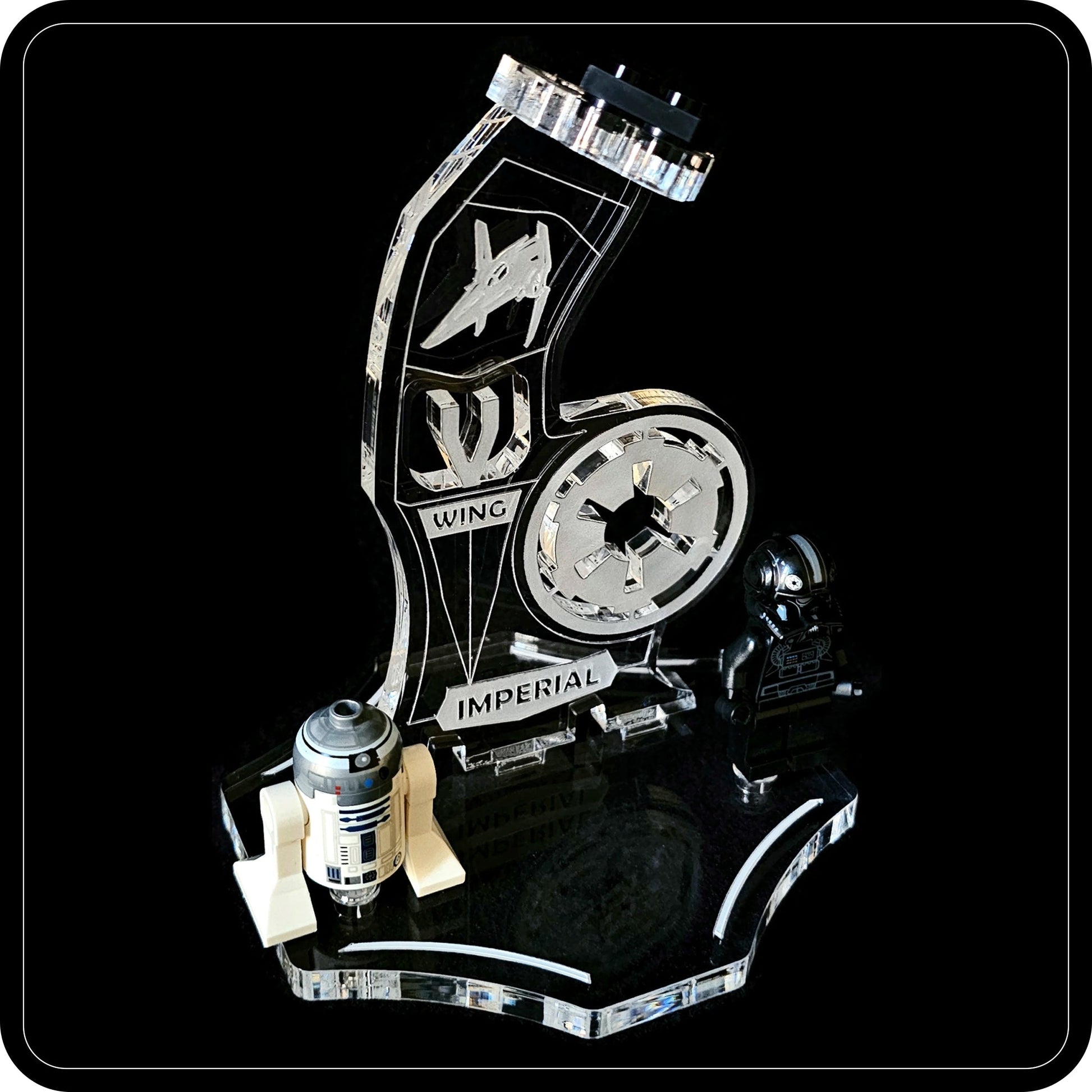 Display stand angled for Lego 7915 Imperial V-wing Starfighter (A1127)-7