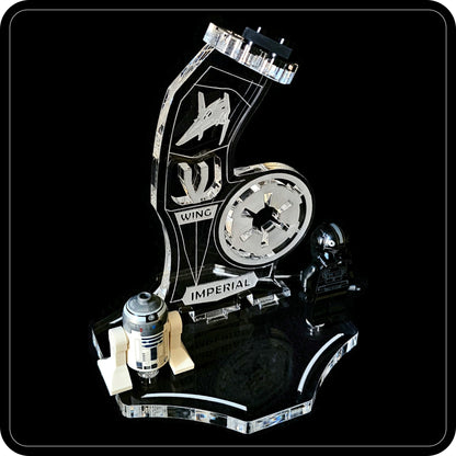 Display stand angled for Lego 7915 Imperial V-wing Starfighter (A1127)-7