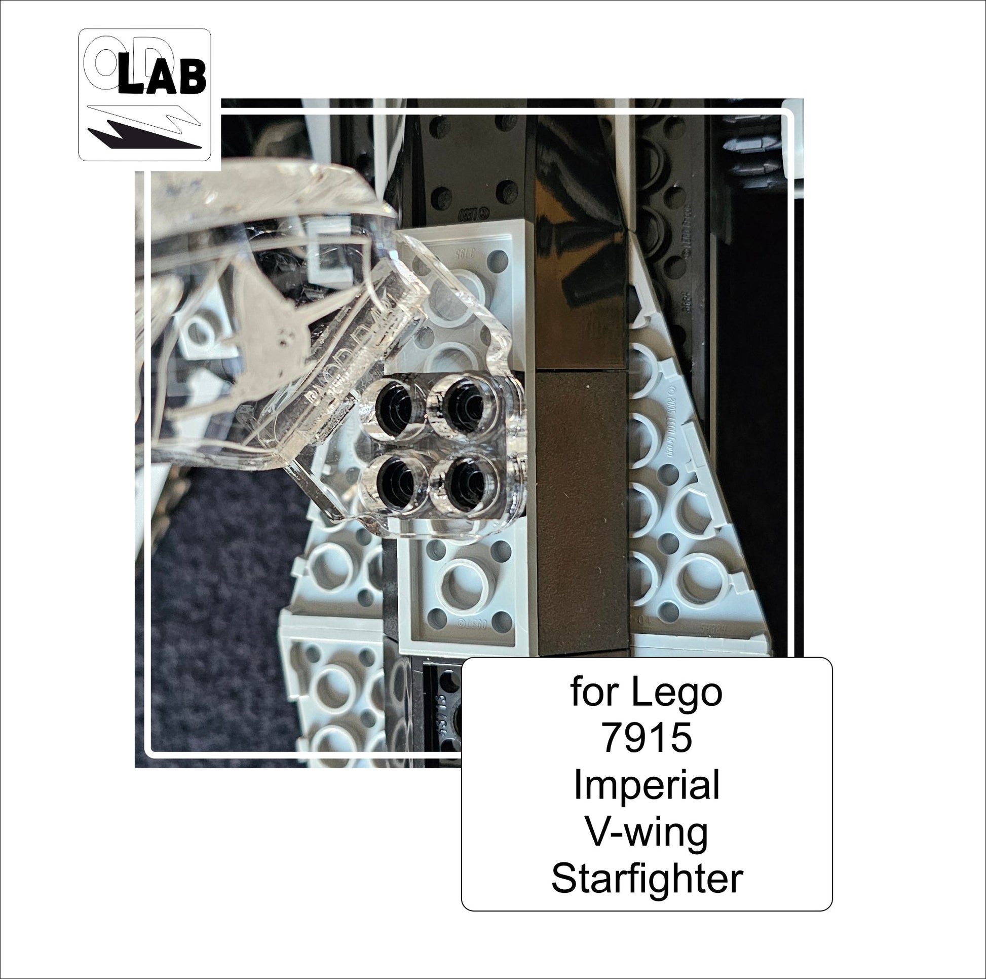 Display stand angled for Lego 7915 Imperial V-wing Starfighter (A1127)-f