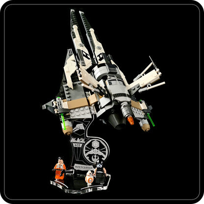 Display stand angled for Lego 75242 Black Ace TIE Interceptor (A1128)-2