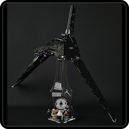 Display stand angled for Lego - 75156 Krennic's Imperial Shuttle + minifigures slots (A1131)-1