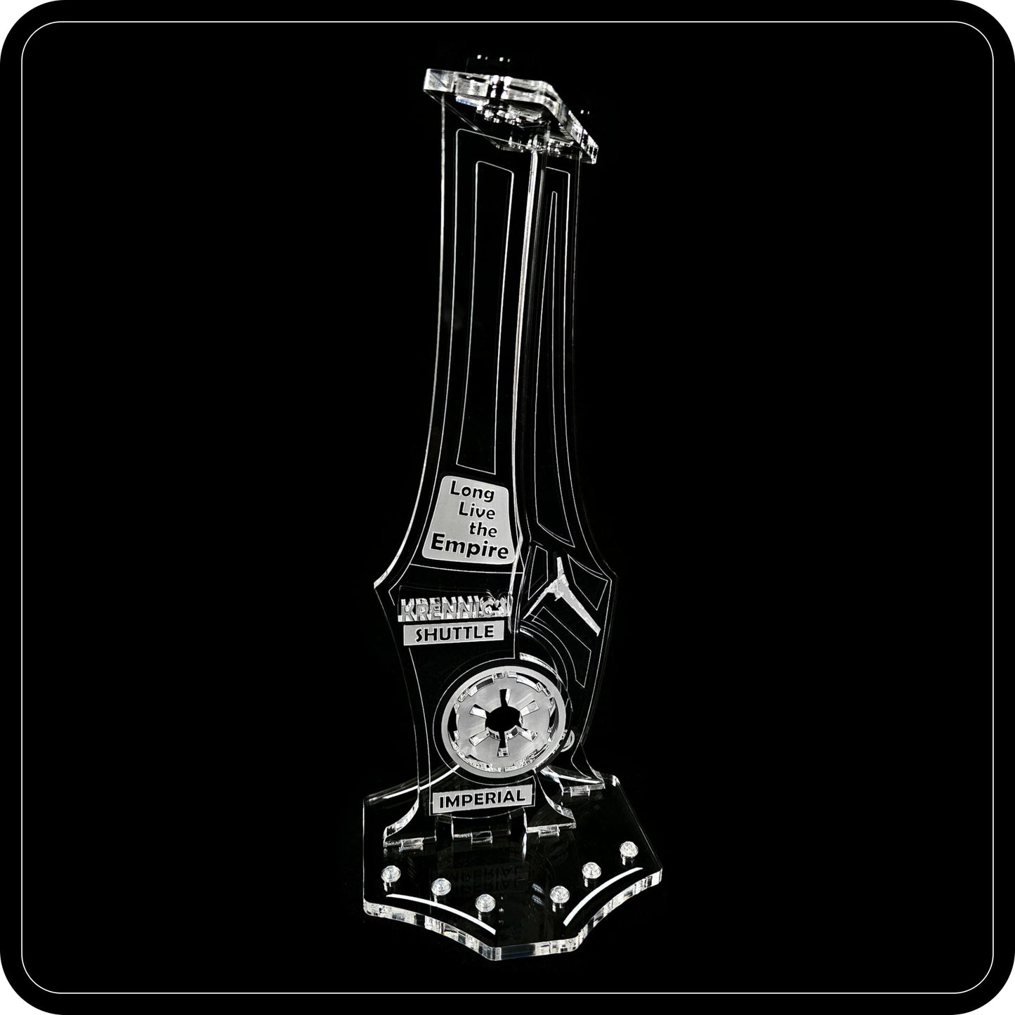 Display stand angled for Lego - 75156 Krennic's Imperial Shuttle + minifigures slots (A1131)-4