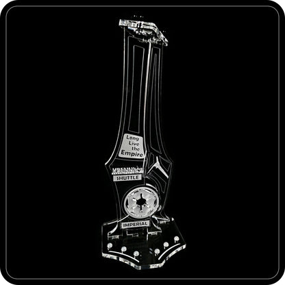 Display stand angled for Lego - 75156 Krennic's Imperial Shuttle + minifigures slots (A1131)-4