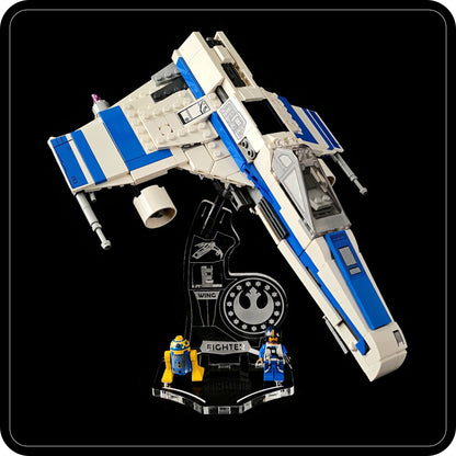 Display stand angled for Lego 75364 New Republic E-Wing Fighter (A1132)-2