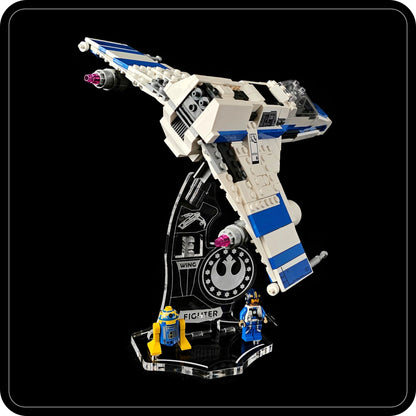 Display stand angled for Lego 75364 New Republic E-Wing Fighter (A1132)-5