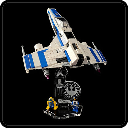 Display stand angled for Lego 75364 New Republic E-Wing Fighter (A1132)-6