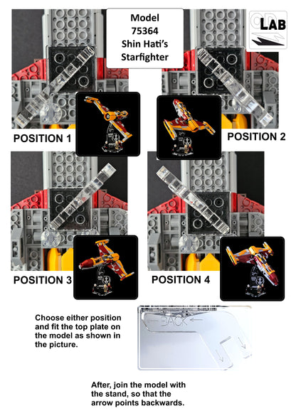 Display stand angled for Lego 75364 Shin Hati’s Starfighter (A1133)-f