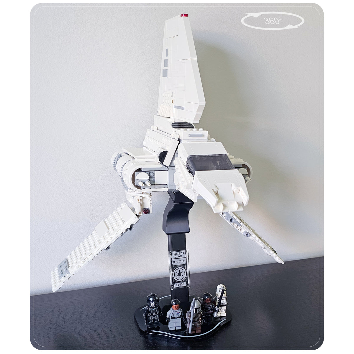 Display stand for LEGO 75459 Imperial Lambda-Class Shuttle - 360° ROTATING SERIES (M1144) - product photo