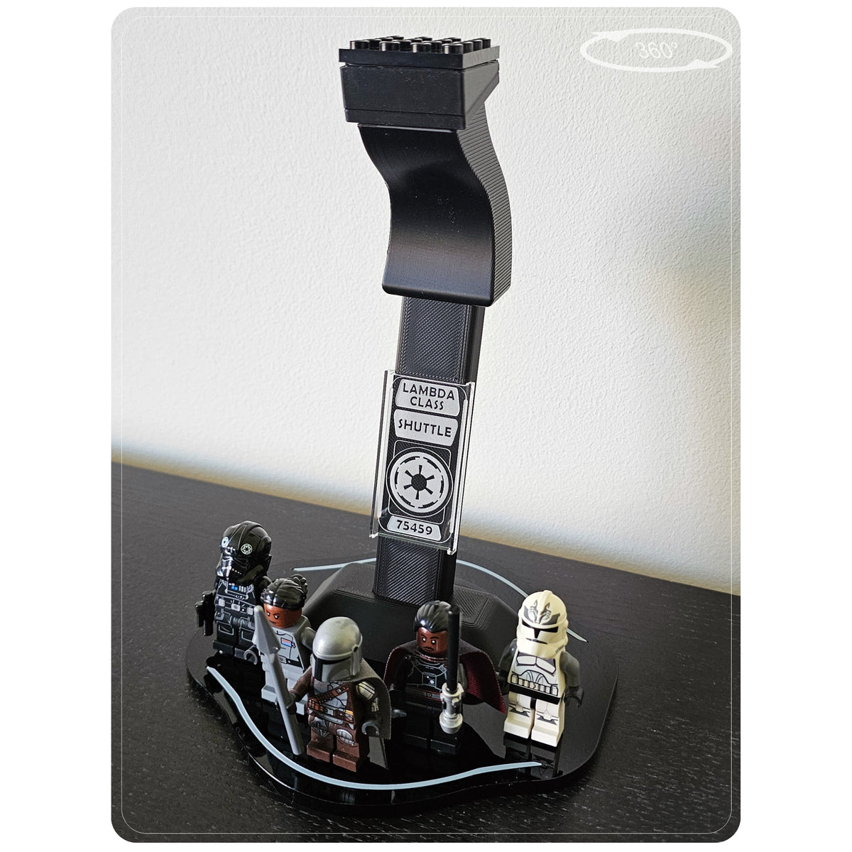 Display stand for LEGO 75459 Imperial Lambda-Class Shuttle - 360° ROTATING SERIES (M1144) - view 11