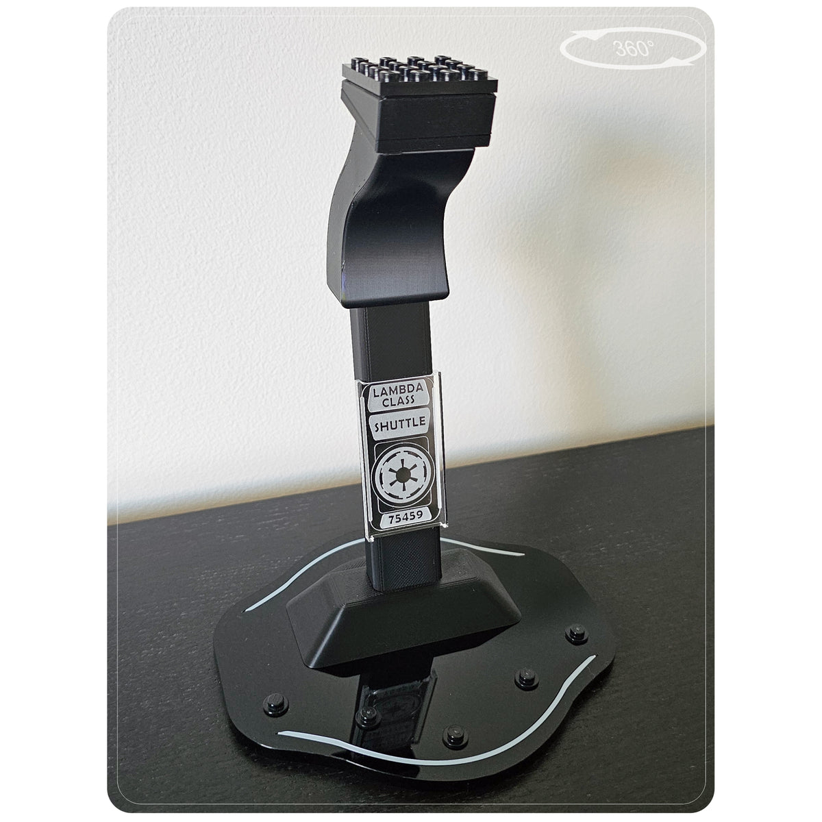 Display stand for LEGO 75459 Imperial Lambda-Class Shuttle - 360° ROTATING SERIES (M1144) - detail view