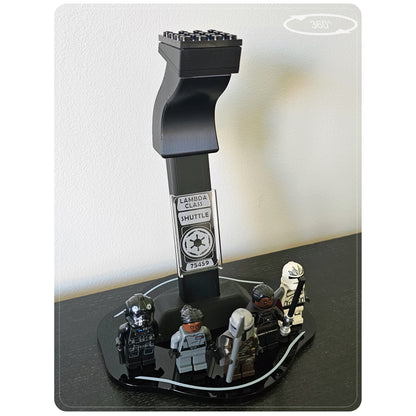 Display stand for LEGO 75459 Imperial Lambda-Class Shuttle - 360° ROTATING SERIES (M1144) - with minifigures