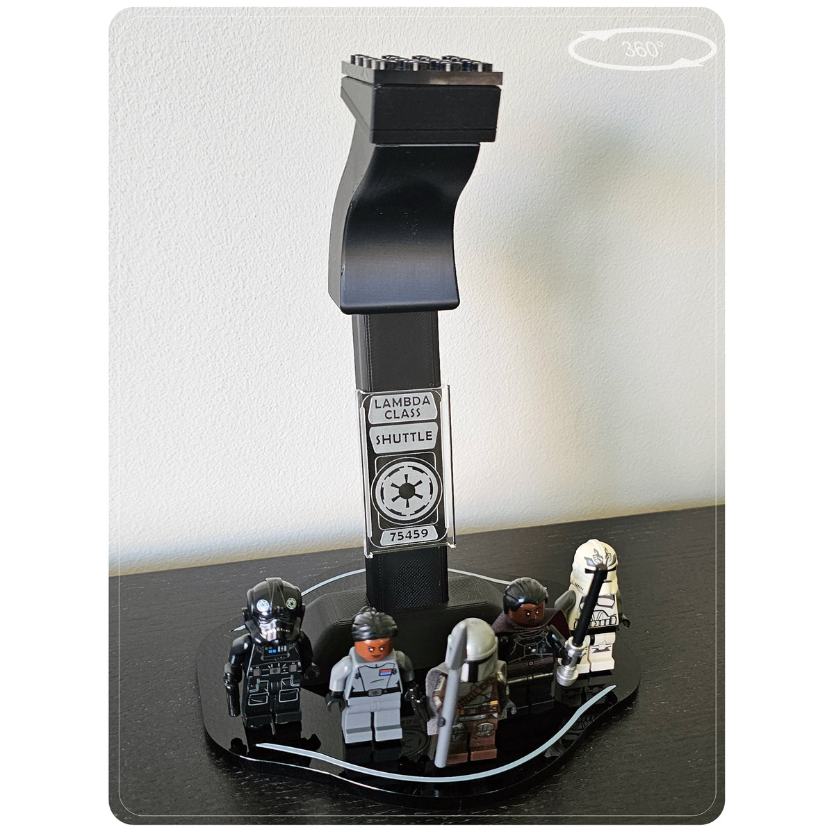 Display stand for LEGO 75459 Imperial Lambda-Class Shuttle - 360° ROTATING SERIES (M1144) - packaging