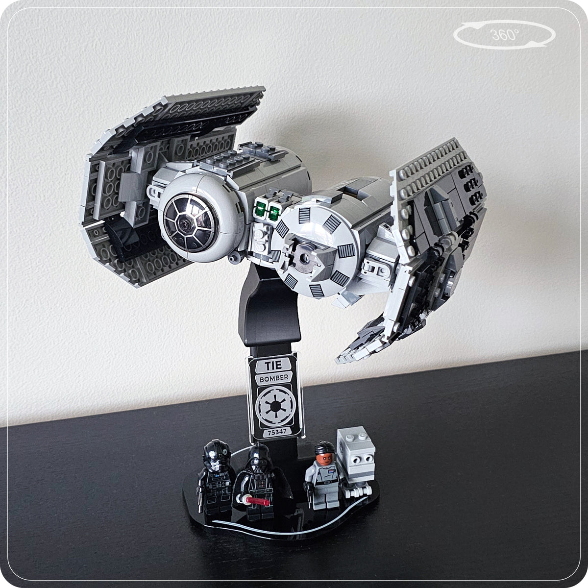Display stand for LEGO 75347 TIE Bomber - 360° ROTATING SERIES (M1145) - product photo