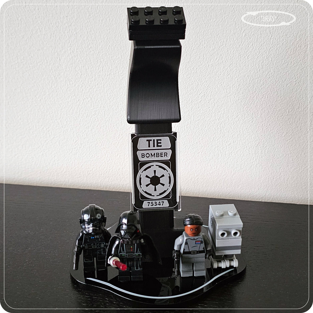 Display stand for LEGO 75347 TIE Bomber - 360° ROTATING SERIES (M1145) - additional view