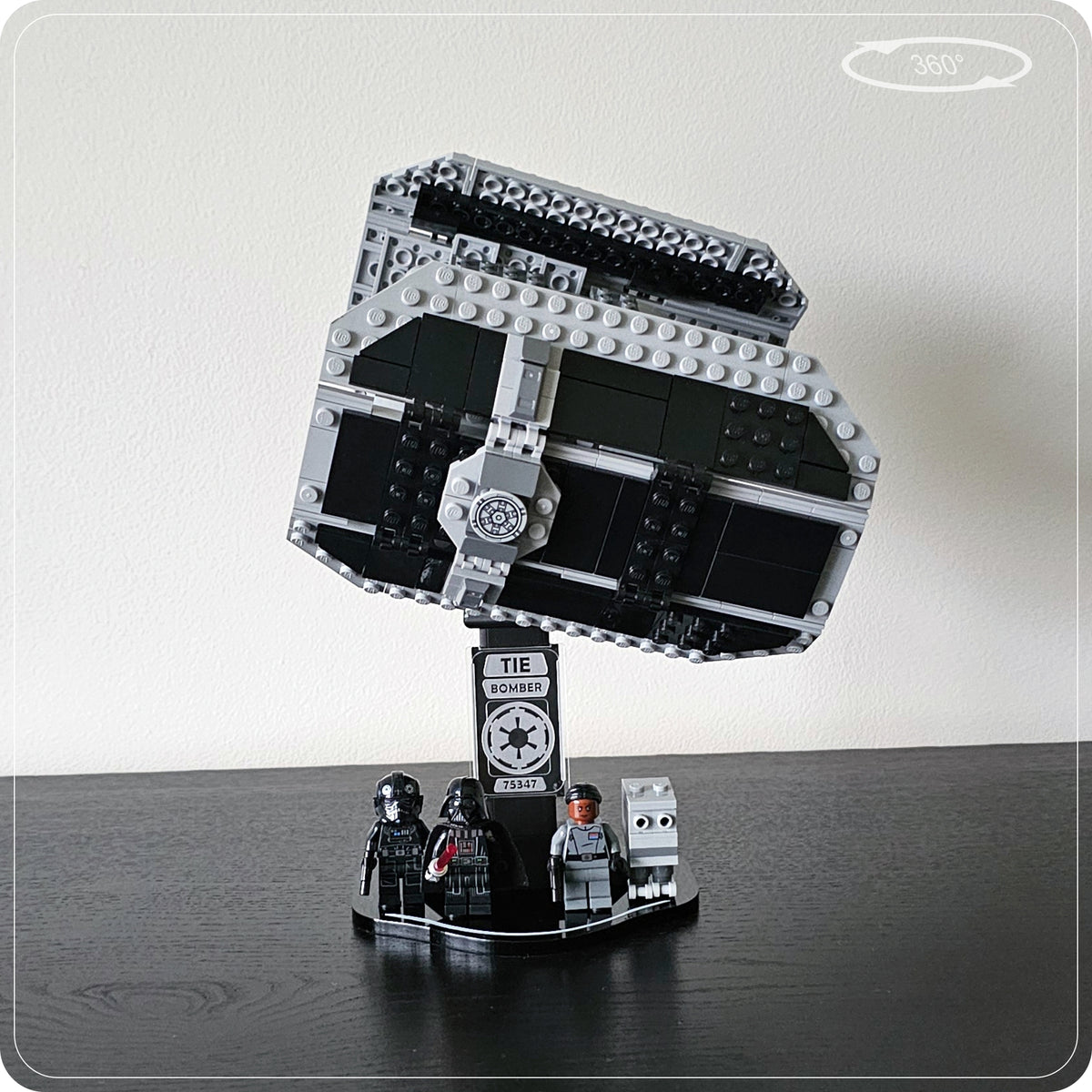 Display stand for LEGO 75347 TIE Bomber - 360° ROTATING SERIES (M1145) - view 12