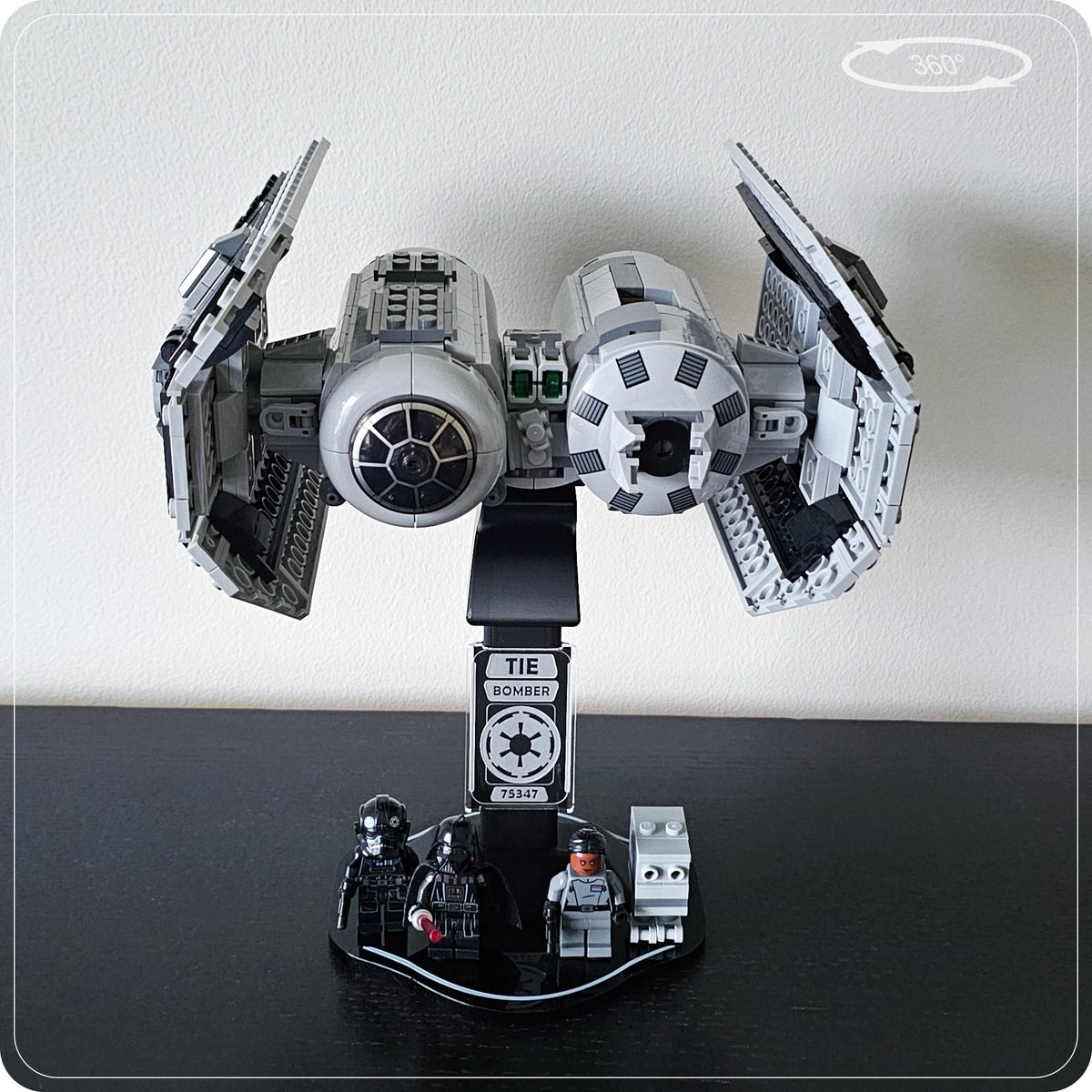 Display stand for LEGO 75347 TIE Bomber - 360° ROTATING SERIES (M1145) - view 13