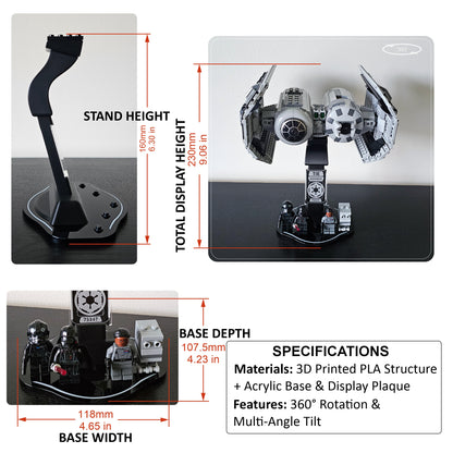 Display stand for LEGO 75347 TIE Bomber - 360° ROTATING SERIES (M1145) - view 14