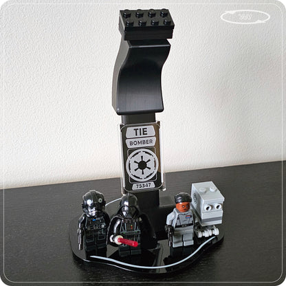 Display stand for LEGO 75347 TIE Bomber - 360° ROTATING SERIES (M1145) - detail view