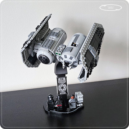 Display stand for LEGO 75347 TIE Bomber - 360° ROTATING SERIES (M1145) - side view