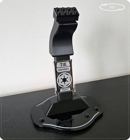 Display stand for LEGO 75347 TIE Bomber - 360° ROTATING SERIES (M1145) - scale reference