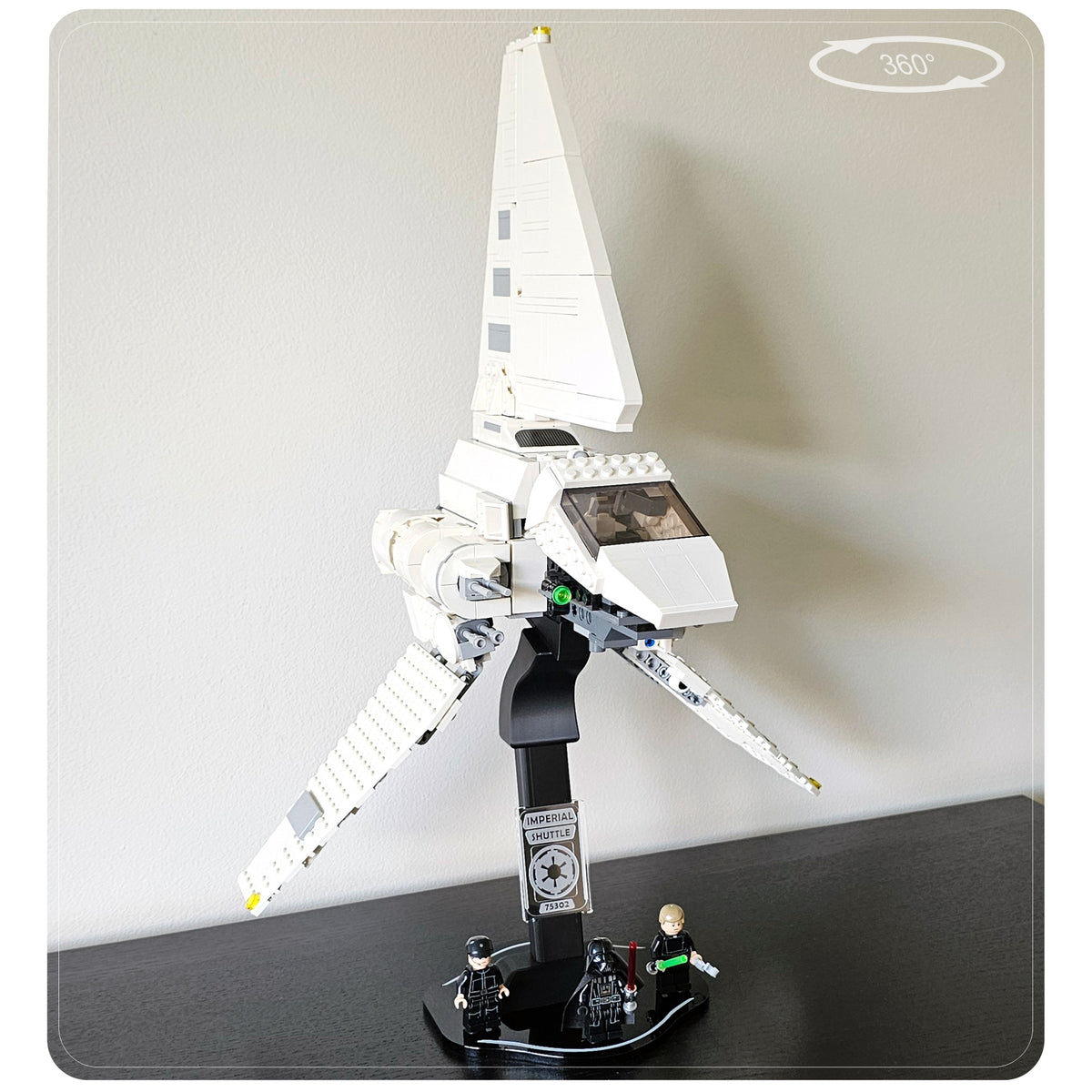 Display stand for LEGO 75302 Imperial Shuttle - 360° ROTATING SERIES (M1145) - product photo