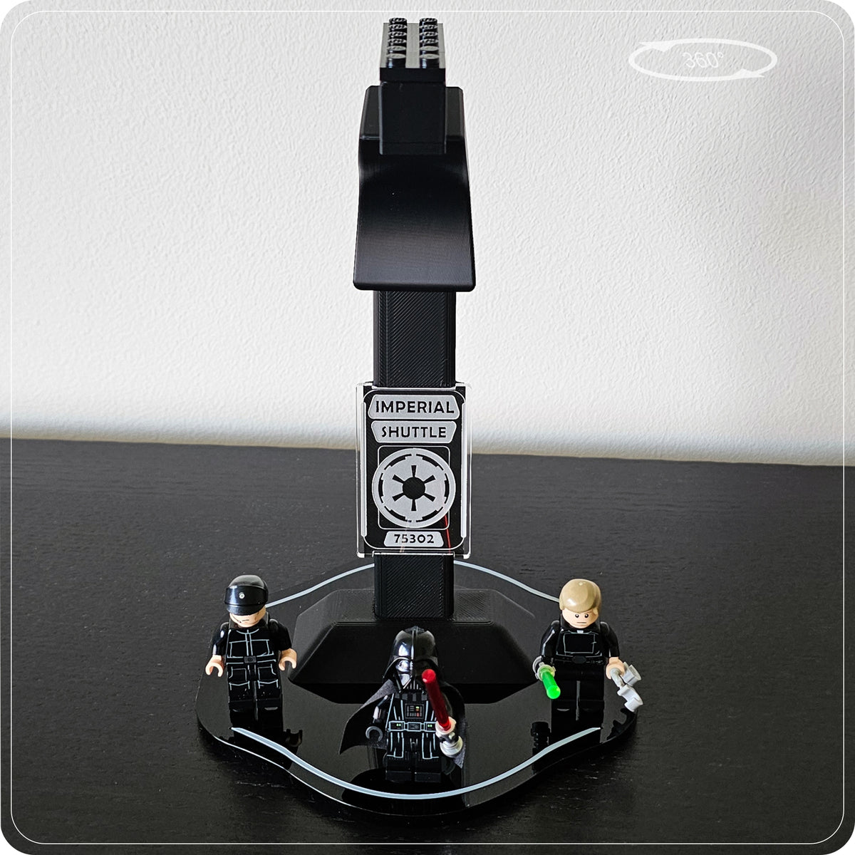 Display stand for LEGO 75302 Imperial Shuttle - 360° ROTATING SERIES (M1145) - view 11