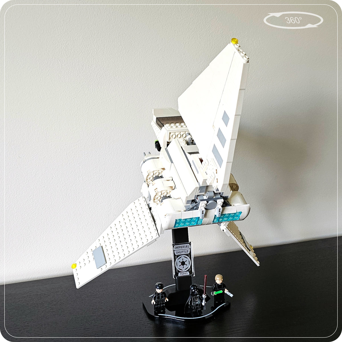 Display stand for LEGO 75302 Imperial Shuttle - 360° ROTATING SERIES (M1145) - view 13